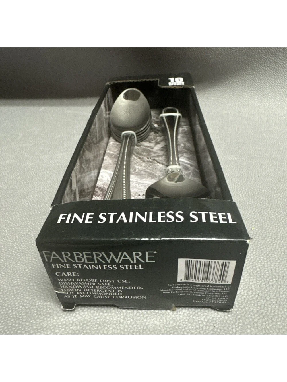 Farberware Cosmopolitan 10 Stainless Steel Dinner Spoons Dishwasher Safe Silver